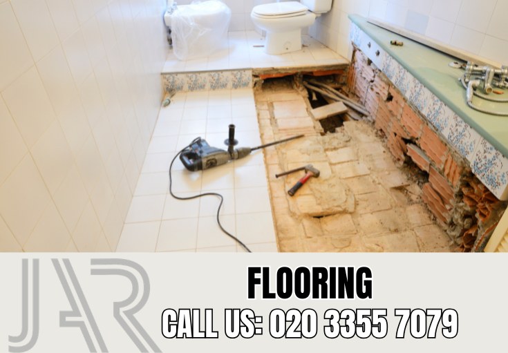 Bathroom Flooring Installation by Belsizepark Bathroom Fitters